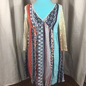 NWOT Military Hippie Dress Small